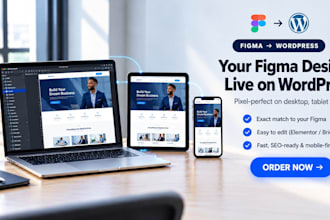 convert figma to wordpress elementor, pixel perfect responsive website