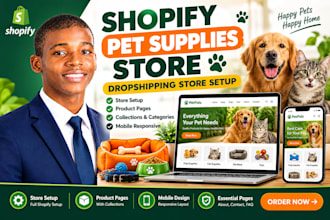build a shopify pet supplies dropshipping store