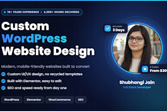 design a wordpress website, redesign or figma to wordpress