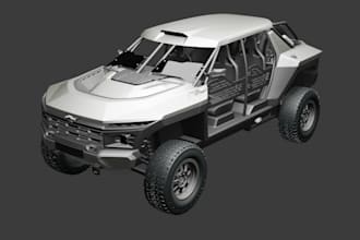 create custom 3d printable truck model buggy or off road vehicles and car parts