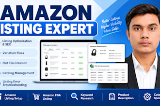fix amazon listing variation and optimize amazon listings