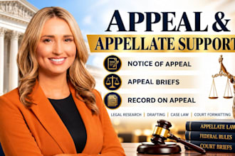 help with notice of appeal, appeal briefs and record on appeal