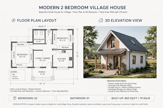 design luxury modern villa floor plan with pool
