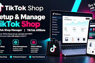 setup and manage tik tok shop tiktok shop manager and tiktok affiliate