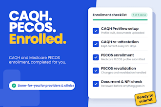 set up your cahq proview profile and medicare pecos enrolment