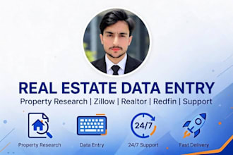 do real estate listing data entry and property research support
