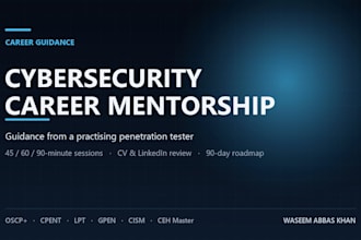 give you a 1 on 1 cybersecurity career mentorship session