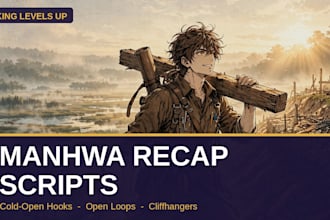 write a manhwa recap script that hooks fast