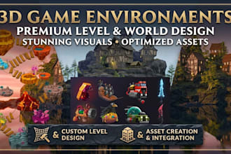create 3d game environments 3d environment design, level design maps and assets