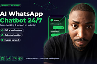 build an ai whatsapp chatbot agent for sales, booking and support