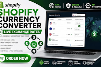 build currency converter for shopify website with live exchange rates