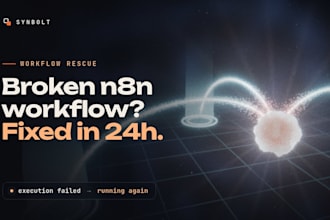 fix, debug or finish your n8n workflow automation in 24 hours