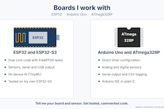 program esp32, arduino uno and atmega328p to read sensors and send data