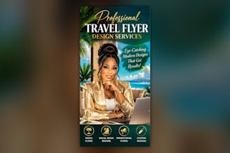 design professional travel flyers and social media posts