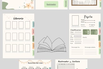 design an aesthetic digital reading journal and planner