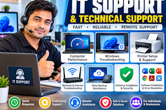 provide remote IT support, computer troubleshooting and windows fixes