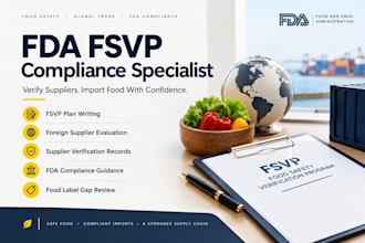 write fda fsvp plan and supplier verification for importers