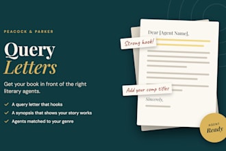 write your query letter, synopsis, and literary agent list
