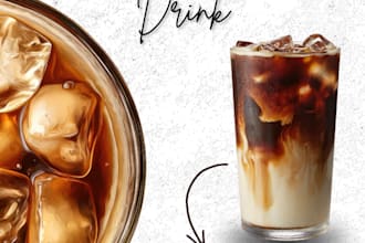 design social media posts and menus for your coffee shop