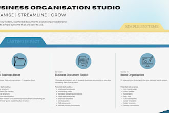 organise your files and business workspace