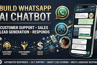build whatsapp ai chatbot for customer support, sales, lead generation,responds