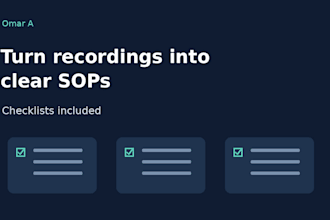 write clear sops and checklists from your loom or process recording