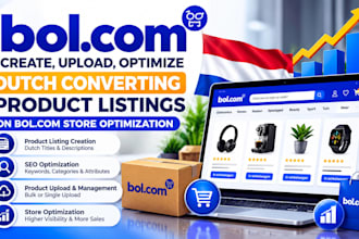 create, upload, optimize, dutch product listings on bol com store optimization