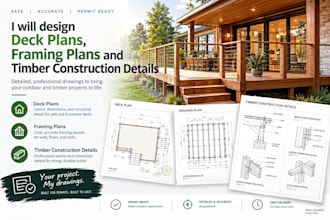 design deck plans framing plans and timber construction details