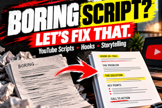 write youtube scripts about business, startups and side hustles