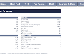 build a multifamily underwriting model