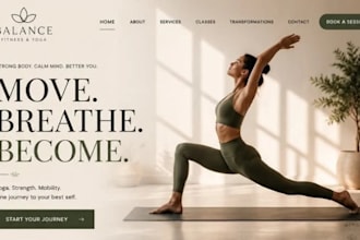 build squarespace barre classes pilates courses website fitness studio website