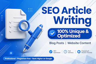 write SEO optimized blog posts articles and website content