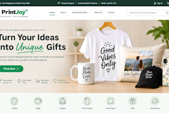 design a shopify print on demand and personalized gifts store