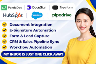 integrate pandadoc docusign with typeform hubspot salesforce pipedrive workflows