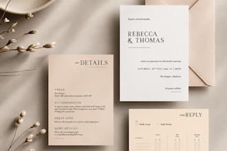 design complete wedding invitation
