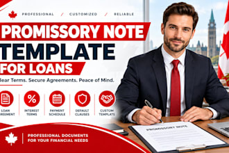 create a promissory note template for loans in canada