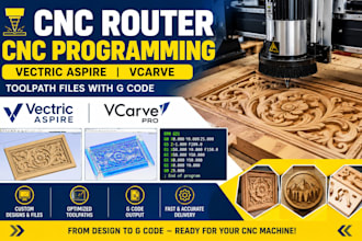 do cnc router cnc programming vectric aspire vcarve toolpath files with g code