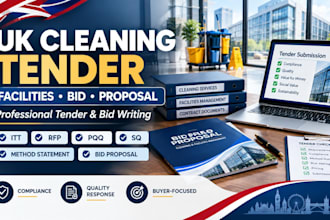 write UK cleaning and facilities management tender bid proposals