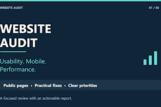 audit your website for usability and performance