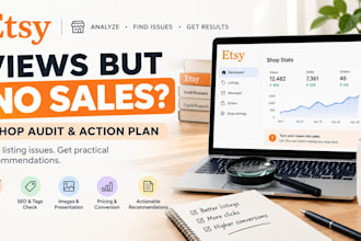 audit your etsy shop to find why you get views but no sales
