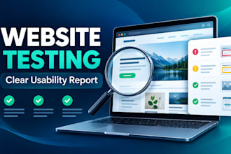 test your website and provide a clear usability report