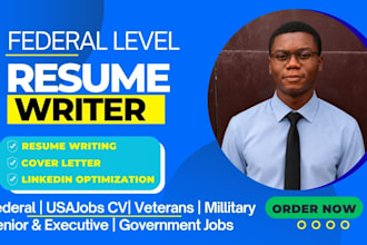 write federal, usajobs, military resume that generates interviews