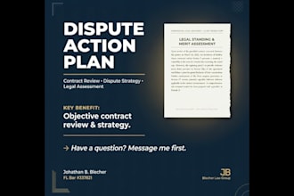 review your US contract dispute and write a legal action plan
