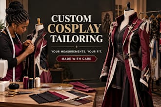 tailor and sew your custom wearable cosplay costume to your measurements outfit