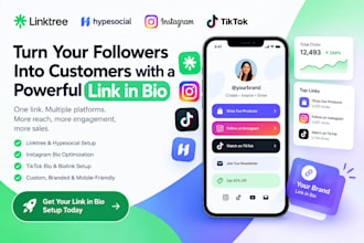 setup linktree hypesocial instagram bio smart tiktok biolink in 1 hour jotform
