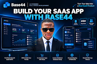 design scalable base44 saas mvp web app with database and payments