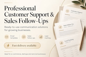 write customer service emails and sales follow ups