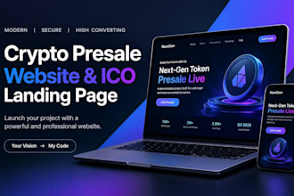 build a crypto presale website and ico landing page