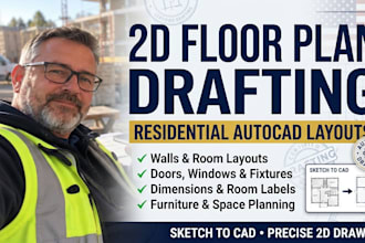 create residential floor plans and house layouts in autocad