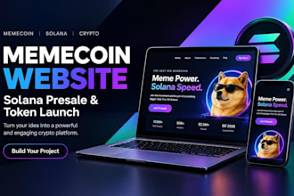 create a memecoin website and solana token presale